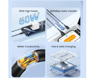 USAMS Kabel USB-C na USB-C 60W 1mFast Charging YD Series czarny - 1569001 - zdjęcie 4